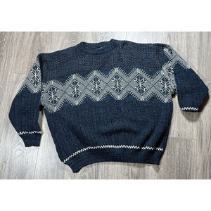 Vintage Hardwood & Pine 2XL Mens Sweater Blue 100% Acrylic Made In Turkey GUC